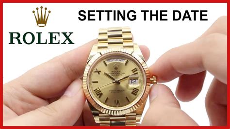 how to adjust rolex date|setting a rolex day date.